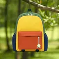 Zaino per scuola primaria leggero e colorato con design vivace a blocchi di colore - Piccolo (3-6 anni) / Verde Bosco