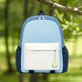 Zaino scolastico leggero blu e bianco con vivace tavolozza di colori dopamina - Piccolo (3-6 anni) / Azzurro Chiaro