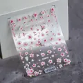 Stickers nail art en relief série forêt printanière avec motifs fleurs de cerisier - Dix Milles de Fleurs de Pêcher - Fleurs de Cerisier Roses (TS-004)