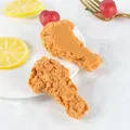 Realistic artificial fried chicken drumstick model for food display and kitchen toy - Half chicken leg - no buckle