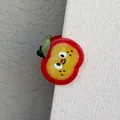 Accessoire de pince à cheveux en forme de petite pomme rouge de dessin animé brillante - Pomme Souriante