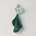 Essuie-mains suspendu en polaire corail vert avec broderie étoile mignonne pour la cuisine - Serviette gobelet-Étoile
