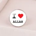 Macro detail of a time gem open ring featuring 'I love Allah' with a red heart design - Adjustable Open / I Love Allah
