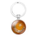 Porte-clés de style moyen-oriental avec croissant de lune étoile et calligraphie - Style Croissant Étoile