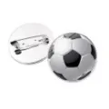 Badge broche thème football avec épingle de sûreté au dos - Ballon Maison Up