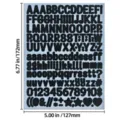 Black glitter alphabet and number stickers for DIY water bottle and party decor, 5x6.77 inch - Black Glitter / 0.5 Inch / Black