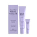 Professional facial hair removal cream set for sensitive skin with aloe vera calming serum - Facial Hair Removal Cream 30g + Roller Essence 5ml