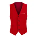 Classic red slim fit men's suit vest with four buttons for casual summer formal wear - 3XL / Tops / Red