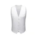 Classic white slim fit men's suit vest for formal business and wedding occasions - 3XL / Tops / White 907