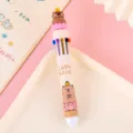 Niedlicher Capybara 10-Farben-Kugelschreiber mit dekorativer Zeichentrickfigur oben - Buddha-Stil 10-Farben-Stift