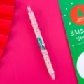 Cute pink Christmas themed gel pen with Santa Claus illustration for holiday gifting - Pink Christmas Night / 0.5mm