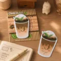 Lindas notas adhesivas con forma de té con leche y café con diseño de dibujos de chocolate - 黑巧香草冰可可
