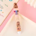 Niedlicher Cartoon Capybara 10-Farben Mehrfarben-Kugelschreiber für Schüler und Büro - Werkzeug 10-Farben-Stift