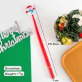 Christmas snowman gel pen with red barrel and festive character topper for students - Christmas Snowman Wobble / Single Pack