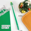 Festive green Christmas tree gel pen with cute silicone topper and 23.5cm length - Christmas Tree Wobble / Single Pack