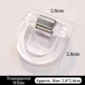 Compact transparent white multi-functional binder clip for planners, size 2.8x2.8 cm - 2.8x2.8cm / Clear White