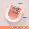 Multifunctional cute transparent pink binder clip for paper organizing, size 2.8x2.8cm - 2.8x2.8cm / Transparent Pink