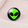 Close-up detail showing the green alien icon on an adjustable time gem ring band. - Adjustable Open / Style 2 (67006902)