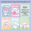 Set of 5 cute cartoon puppy A5 notebooks with horizontal lined pages and sewn binding. - Poodle Dog / A5 5本装