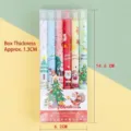 Set of 6 cute Christmas themed retractable gel pens with 0.5mm black ink for students - 6 Pcs/Box / 0.5mm