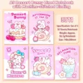 Pack of 5 cute A5 cartoon bunny dessert themed lined notebooks for students - Dessert Rabbit / B6 5本装