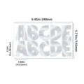 Dimensions des autocollants d'alphabet argentés de 2,5 pouces, hauteur et largeur - 2,5 pouces / 7 Feuilles / Argent Brillant