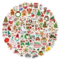100pcs colorful Christmas stickers with Santa and reindeer for DIY festive decoration. - Mini Christmas Style (TZ43-Mini Christmas 100 Sheets-G2) / 100 Pieces/Pack