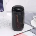 Tragbare Mini-Isolierflasche aus Edelstahl mit Sternenhimmel-Design und Sternbildmustern - 200ml / Schwarz