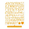 1-inch orange German alphabet and number vinyl stickers for DIY handicraft decoration - Handwriting (G2) / 1 Inch / Orange