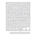 1 inch white German cursive alphabet vinyl stickers for DIY laptop and water bottle crafts - Handwriting (G2) / 1 Inch / White