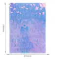 Holographic alphabet and number sticker sheet size 210mm x 290mm - 126 Pieces/Pack / Rainbow