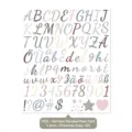 1 inch German alphabet vinyl stickers in premium grey for DIY planners and laptops - Handwriting (G2) / 1 Inch / Premium Grey