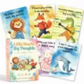 Detail view of 30 mindfulness and affirmation cards for kids featuring watercolor animals - English Version / 30 Pieces/Pack