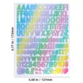 Rainbow gradient alphabet and number sticker sheet for scrapbooking crafts 127x172mm - Gradient