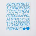 Blue 1-inch German alphabet vinyl stickers set with handwriting letters and numbers - Handwriting (G2) / 1 Inch / Mint Green