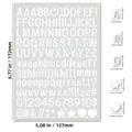 0.5-inch white waterproof alphabet and number sticker sheet for DIY crafts and decoration - Clear / 0.5 Inch / White
