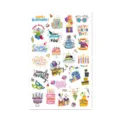 Waterproof cartoon birthday stickers set for party gift and scrapbooking decor - Happy Birthday Pattern Design 3 (TZ80-Transparent Birthday Stickers-03-G2) / 25 Pieces/Pack