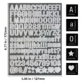 Silver glitter letter and number stickers measuring 0.5 inch for scrapbooking - 银葱字母数字贴-G2 / 0.5英寸装