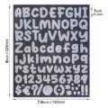 1 inch silver glitter letter and number stickers for DIY crafts - 1 Inch / Pack of 100 / 1 Inch Glitter Silver Cartoon Font