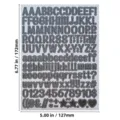 0.5 inch black alphabet and number stickers for scrapbooking and DIY craft decorations - 银葱字母数字贴-黑色 / 0.5英寸装
