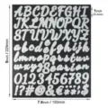 1-inch silver glitter alphabet and number stickers sheet, self-adhesive waterproof decals - 1 Inch / Pack of 100 / 1 Inch Glitter Silver Script Font