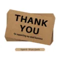 50-pack Kraft paper thank you cards for small business packaging type-8 - Style 8 / 50 Sheets
