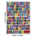 Multicolor glitter alphabet and number sticker sheet for DIY scrapbooking projects - 银葱字母数字贴-彩色 / 0.5英寸装