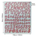 1-inch pink glitter letter and number stickers for DIY crafts and scrapbooking - 1 Inch / Pack of 100 / 1 Inch Glitter Red Script Font