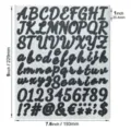 1-inch silver glitter alphabet and number sticker sheet for DIY crafts and decor - 1 Inch / Pack of 100 / 1 Inch Glitter Black Script Font