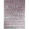 Pink glitter alphabet and number sticker sheet for DIY craft and party decor - 1 Inch / Pack of 100 / 1 Inch Pink Glitter Printed Font