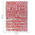 Red glitter alphabet and number sticker sheet, 210x290mm waterproof self-adhesive A4 size. - 1 Inch / Red