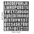 Silver glitter alphabet and number stickers for waterproof self-adhesive DIY crafts - 1 Inch / Pack of 100 / 1 Inch Glitter Silver Bold Font
