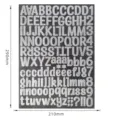 Silver glitter alphabet and number sticker sheet, 210x290mm self-adhesive decals. - 1 Inch / Pack of 100 / 1 Inch Glitter Silver Printed Font