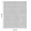 Silver glitter alphabet stickers 1 inch waterproof self-adhesive letters - 1 Inch + 2 Inch / Fine Glitter Silver Printed Style / Pack of 100 / Silver